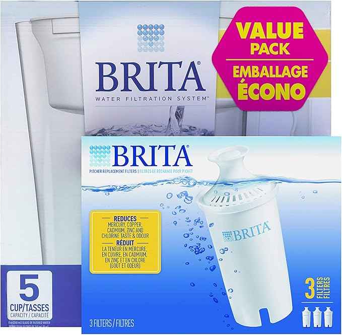 Brita Water Pitcher, 4 Filters
