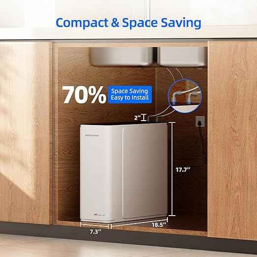 2-in-1 RO System & Instant Hot Water Dispenser, MIZUDO 800GPD Tankless Reverse Osmosis Water Filter, 9 Stage Under Sink RO System, 3:1 Pure to Drain, Hot and Cold Smart Faucet