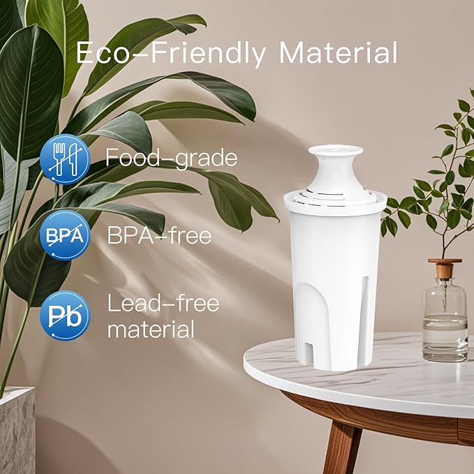 Replacement Filters for All Brita® Pitchers and Dispensers, Fits Brita® Classic OB03, Mavea® 107007, and More, NSF/ANSI 42 Certified, Last Up to 2 Months or 40 Gallons (Pack of 8)
