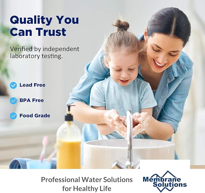 42 Pack of 5 Micron 10"x2.5" String Wound Whole House Water Filter Replacement Cartridge by Membrane Solutions, Universal Sediment Filters for Well Water, Compatible with WFPFC4002, CW-F, CW-MF, WP-5