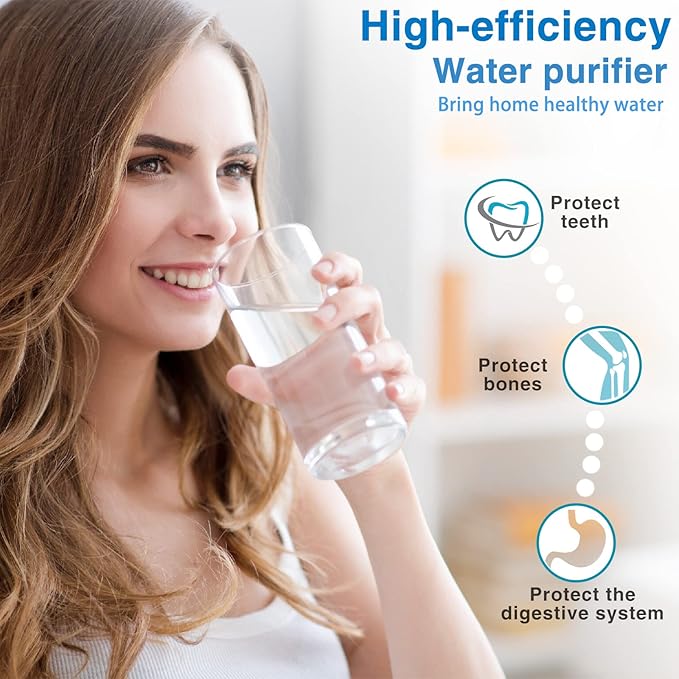 Water Filter Replacement for Berkey - 4 Black and 4 Fluoride Filters for Water Filtration System