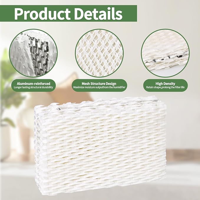 KTWT WF813 Humidifier Filters Replacement for Equate Eqwf813 Eq-2119-Ul PCWF813, fit Relion RCM-832 RCM-832N, ProCare PCCM-832N Cool Mist Humidifier Replacement Filters - 4 Pack