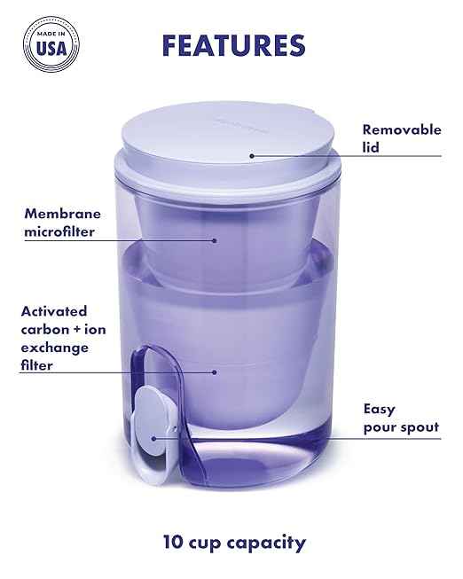 LifeStraw Home Studio Water Filter Dispenser, 10-Cup, Polar White, BPA-Free Designed for Everyday Protects Against Bacteria, parasites, microplastics, PFAS, Lead, and Improves Taste