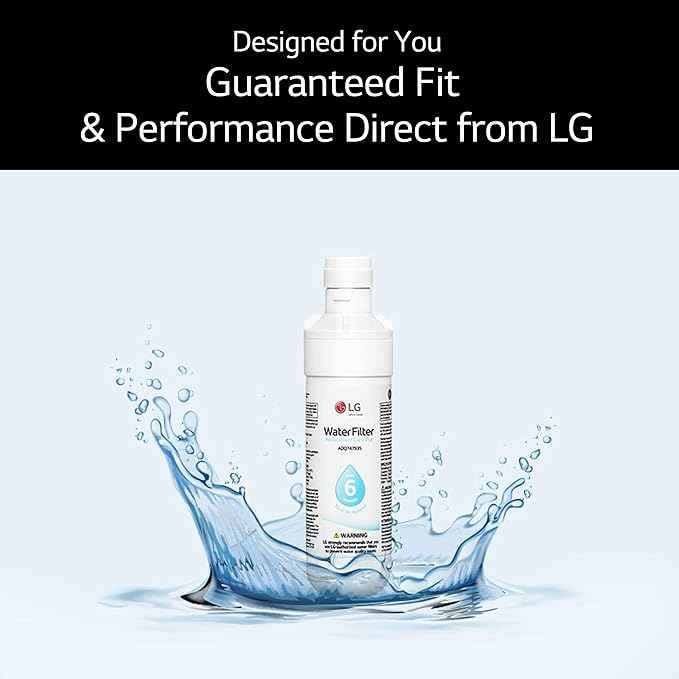 LG LT1000P3 6-Month / 200 Gallon Refrigerator Replacement Water Filter, 3 Count (Pack of 1), White