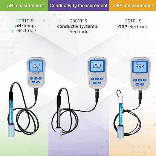 Apera Instruments SX731 pH/ORP/Conductivity/TDS/Salinity/Resistivity Portable Handheld Multiparameter Meter Kit, Silver