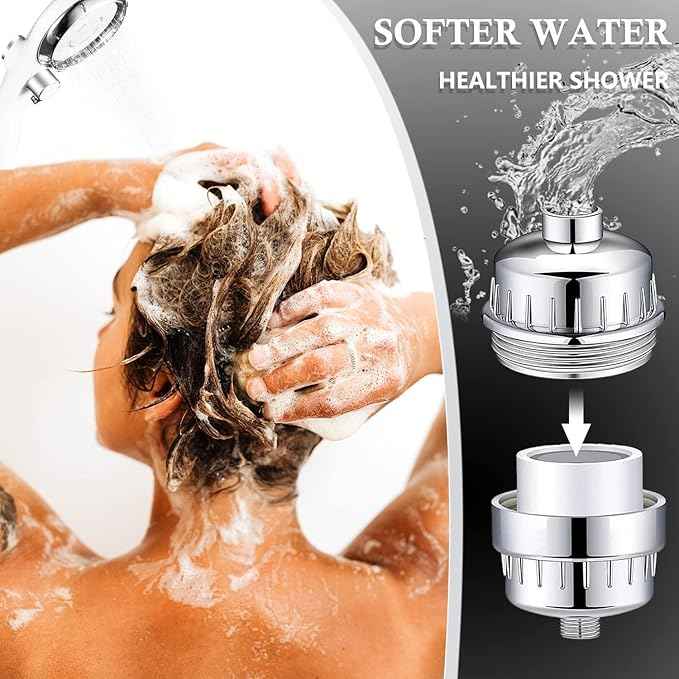 AWO 1 PACK Replacement Shower Filter Cartridge Compatible with Aqua bliss SF100 & SF220 Showerhead,Multi Stage Shower Filtration Systems for Hard Water Reduces Chlorine,Fluoride and Harmful Substance