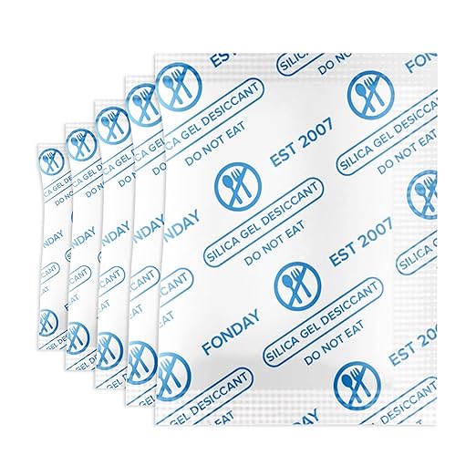 1 Gram 5000 Packets Fonday Food Grade Silica Gel Desiccants Packs Moisture Absorbers Dehumidifier