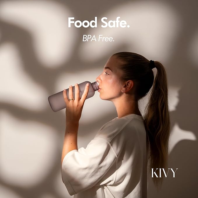KIVY Tritan Water Bottle 2nd Generation (Beige White, 22oz)