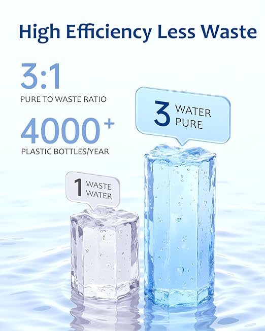 Reverse Osmosis Water Filter Countertop, Hot and Cold Water with 41°F Cooling, Dual Water Source, 6-Stage RO Filtration System with UV, No Installation Home Water Purifier