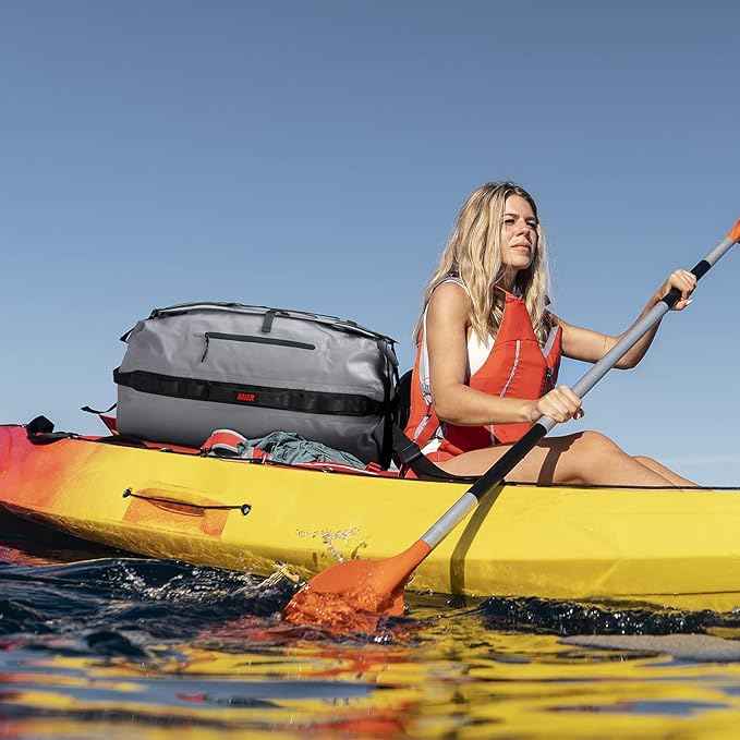 MIER Waterproof Duffel Bag Motorcycle Dry Bag Backpack Large Roll-Top Heavy Duty Dry Duffle Bags for Kayaking Camping Boating Gym Beach Cruise Ship, 60L/80L