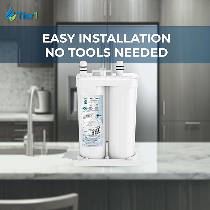 Tier1 RWF1031 WF2CB Refrigerator Water Filter | Replacement for PureSource2 WF2CB & EWF01 Fridge Filter - Up to 18 Months Supply | Easy Install | Odor Control | Clean & Great Tasting Water (3-pk)