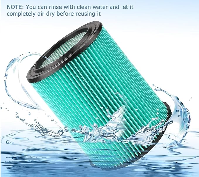Wet/dry Vac Filter VF6000 Compatible with Ridgid Shop Vac 5-20 Gallon & Husky 6-9 Gal Wet/Dry Vacuums,Replacement VF6000 Filter 1PACK - AquaVibe