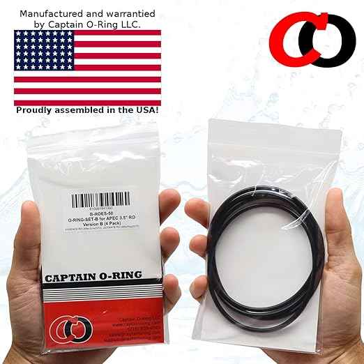 Captain O-Ring – Replacement 3.5” O-Rings for APEC Essence, Ultimate Reverse Osmosis RO Water Filter Housings (4 Pack) (Version B (O-Ring-Set-B))