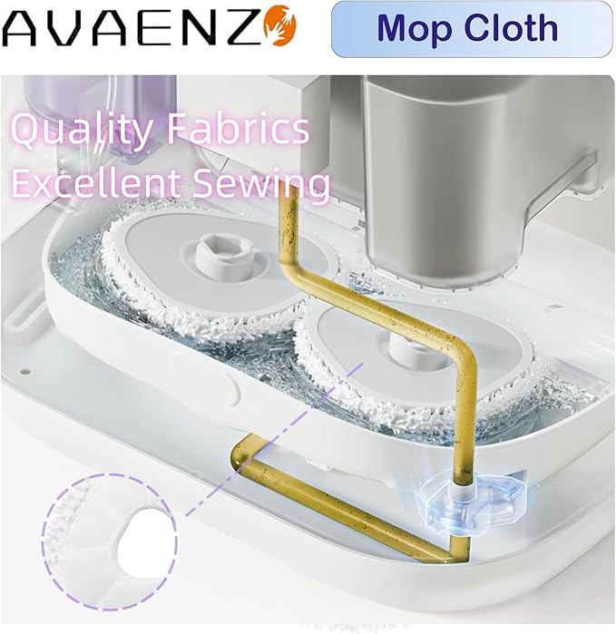 12 Pack Replacement Mop Pads Compatible with Narwal Freo X/Z Ultra Z10 Freo Pro J3 J4 YJCC012 YJCC015 Microfiber Resuable Mop Cloth Robot Vacuum Cleaner Accessories, White - AquaVibe