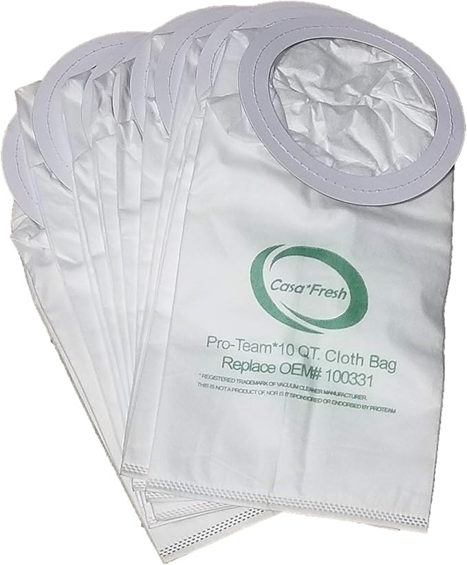 10 PK HEPA ProTeam 100331 Replacement. Compatible with 10 QT Backpack Coachvac, Super Coachvac, Megavac - AquaVibe