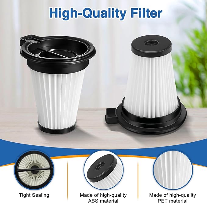 6 Pack HEPA Filter Compatible with Wyze Cordless Vacuum Cleaner, Replacement Filters for Wyze Handheld Vacuums & WCVRHF, Washable & Reusable for Wyze Vacuum ﻿ - AquaVibe