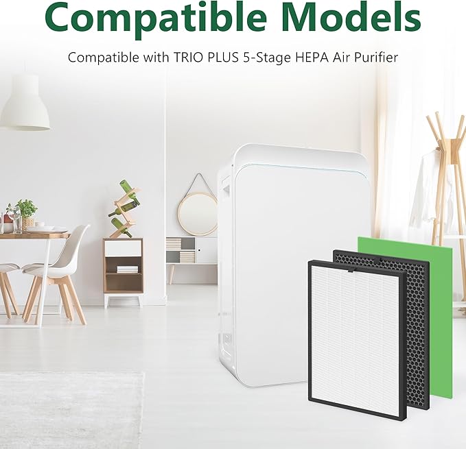 1-Set Trio Plus Replacement Filter Compatible with Trio Plus Portable Purifier