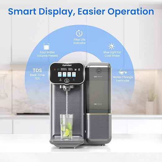 C100 Reverse Osmosis Water Filter Countertop with Cooling, No Installation Required, Great Taste & Pure Quality, Fast Filtration, Eliminates Bottled Water Costs