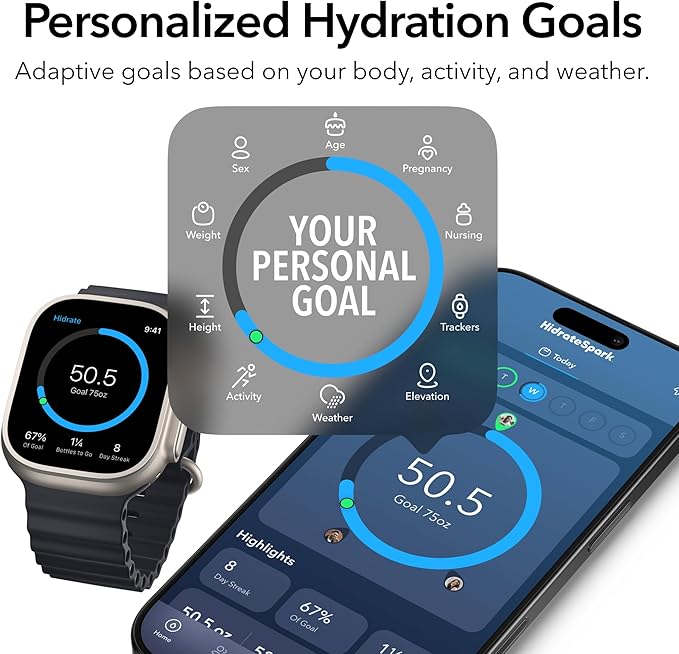 HidrateSpark PRO 2 21 oz Chug – Smart Hydration Bottle with Clinically Accurate Water Tracking & Extended Battery Life – Syncs with Apple Health, Fitbit, Smart Rings & Watches - Black