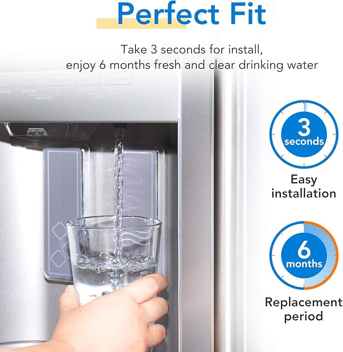 ICEPURE CS-52 Refrigerator Water Filter, Compatible with Bosch 640565, Whirlpool WHKF-R-PLUS, EVOLFLTR10, Cuno CS-52, CS-51, CS-450, CS-451, CS-452, CS-512, 5553629, 5586605, W1085590, 1 PACK
