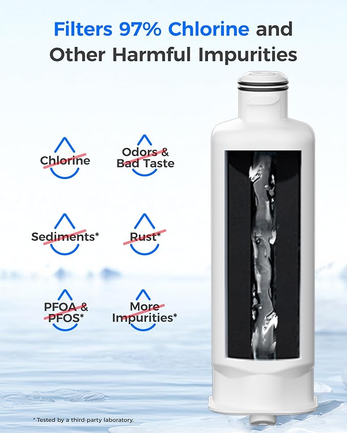Waterdrop DA97-17376B Replacement for Samsung® HAF-QIN Refrigerator Water Filter, HAF-QIN/EXP, RF28R7201SR, RF28R7351SG, WD-F45