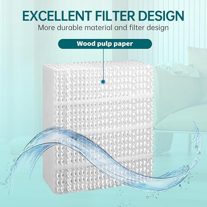 EP9800 1043 Evaporative Humidifier Wick Replacement for AIRCARE EP9700 EP9500 SS390DWHT 821000 826000 826800 Bemis Space Saver 800 Series Essick Air EP9R-Series 1 Pack - AquaVibe