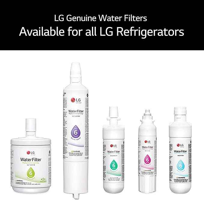 LG LT1000P3 6-Month / 200 Gallon Refrigerator Replacement Water Filter, 3 Count (Pack of 1), White
