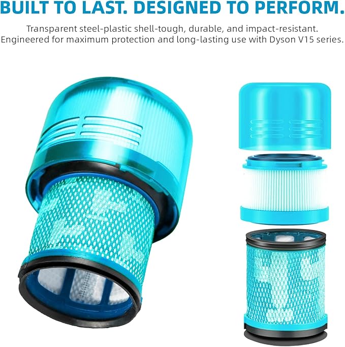 Dyson V15 Filter, 1-Pack Premium True HEPA Replacement Filter Compatible with Dyson V15 Detect, V15 Detect Absolute, V15 Submarine, V15 Detect Filter, V11 Animal Filter, V11 Filter, Part no. 970013-02