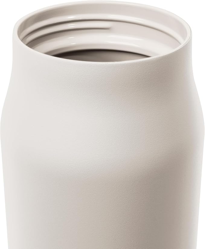 Simple Modern Water Bottle with Push Button Straw Lid | Ceramic-Lined Insulated Stainless Steel | Travel Water Bottles for Gym & Sports | Leak Proof | 34oz, Almond Birch