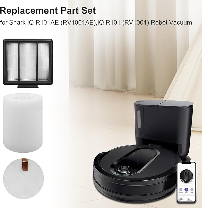 RV1001AE Filter Replacement Part Aaccessory Set for Shark IQ R101AE RV1001AE RV100AE AV912S AV1002AE, Vacuum Cleaner Filter for Shark AV2501S RV2502AE RV2520 RV2510, (15PCS) - AquaVibe