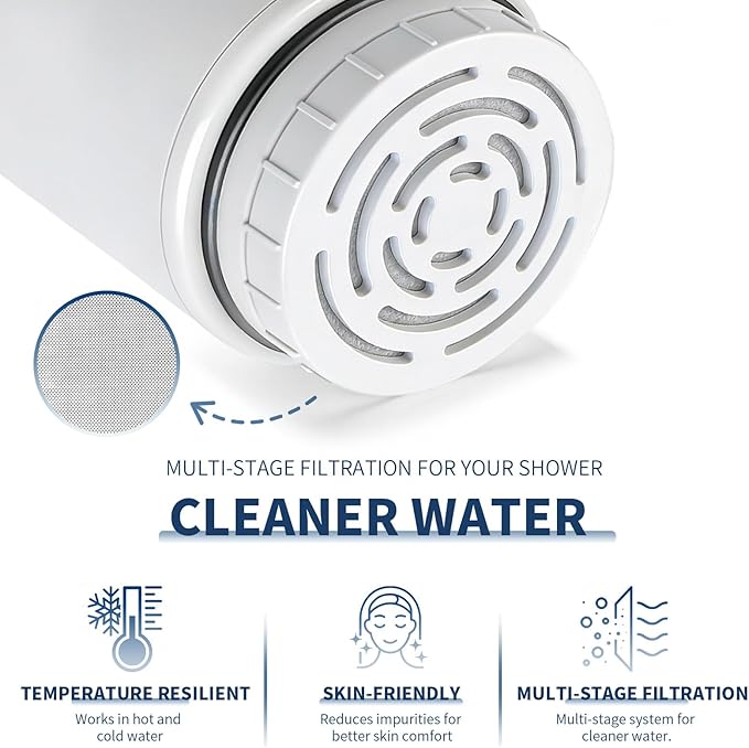 Replacement Cartridge Compatible with AquaBliss SF400 SF500, Multi-Stage Shower Water Filter, Helps Reduce Chlorine, Rust, Scale, Soothes Dry Itchy Skin (3 Packs)