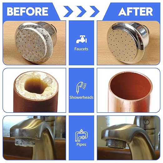 Electronic Water Descaler, Zuomeng Whole House Descaler with High Efficiency in Dissolving Scale for 5000-10000 sq ft Homes, 2” Pipes, Water Softener Alternative, No Chemicals, Salt or Filters