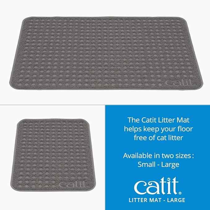 Catit Large Cat Litter Mat – Gentle on Paws, Traps Loose Litter, Non-Slip, Easy Maintenance Design