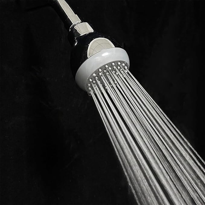3" High Pressure Shower Head, Powerful Pressure Boosting Rain Showerhead, with Adjustable Swivel Brass Ball Joint for Relaxing and Comfortable Shower Experience (Chrome)