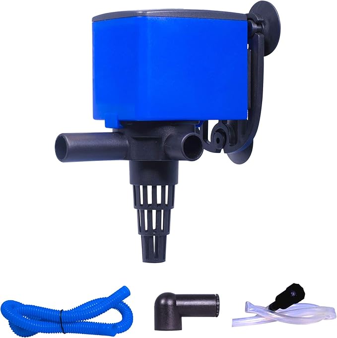 320 GPH Powerhead Submersible Pump - 3 in 1 Aquarium Fish Tank Pump with Oxygenation, Filtration & Water Cycling, 3.9 ft max lift, 20W - 4 Pack