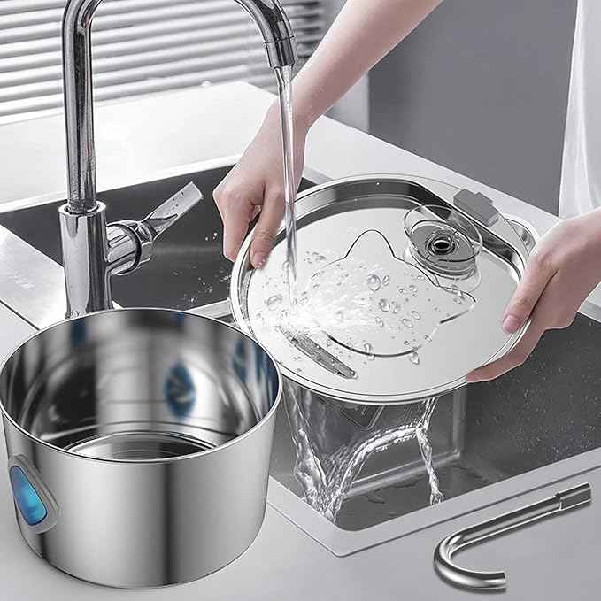 Dog Water Bowl, 108oz/3.2l Cat Fountain for Drinking - Pet Water Fountain Inside-Automatic DogWatering Dispenser Bowl, Whisper Quiet, Let Your Pet Enjoy a Healthier Life (8+4 Filter Element)
