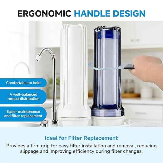 Metal Water Filter Wrench Compatible with iSpring AWR2 ，Suitable for HW12, HC12, RCC and RCCP Series Filters，Water Filter Removal Tool