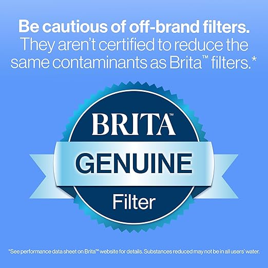 Brita Large Water Filter Pitcher for Tap and Drinking Water with SmartLight Change Indicator, Includes 1 Standard Filter, BPA-Free, Lasts 2 Months, 10-Cup Capacity, Bright White