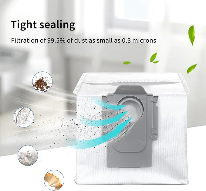23 PCS Replacement Parts Compatible with Roborock S7 MaxV Ultra Robot Vacuum Cleaner,6 Side Brushes,4 HEPA Filters,4 Dust Bags,1 Cleaning Brush,2 Main Brushes,4 Mop Pads,2 Tools - AquaVibe
