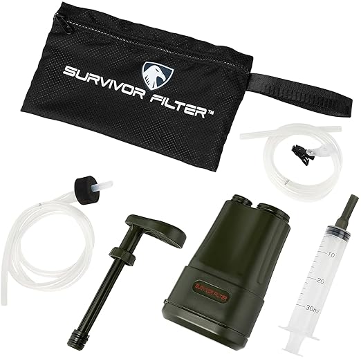 Survivor Filter - PRO X Electric Emergency Manual Back Up Kit | Housing and Parts Only - Filter Not Included - Includes Manual