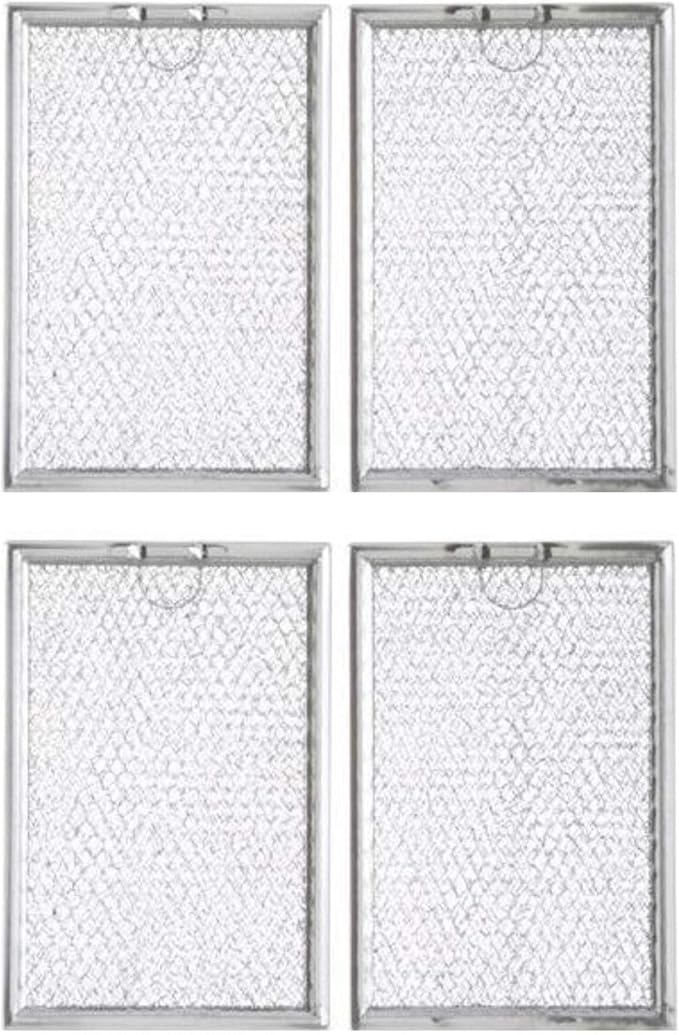 Filter Everything Replacement Whirlpool 56001069 Compatible Replacement Aluminum Filters - 5 x 7-5/8 x 3/32" (4-Pack)