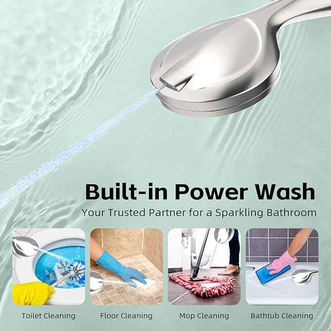 High Pressure Filtered Shower Head with Handheld, 9 Spray Modes 4.7" Shower Head, 59" long hose, 10 Layers Filter for Hard Water, Remove Chlorine, Adjustable Bracket, Chrome