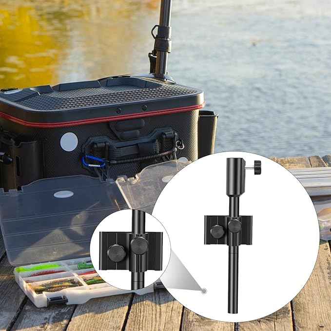 Baits Box Rack Stand Heavy Duty Accs Tray Stand Holder Fishing Baits Box Rack for Shoreline Travel Kayak Saltwater Fishing