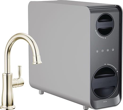Delta Faucet Clarifi Under Sink Reverse Osmosis Water Filter System with Polished Nickel Traditional Beverage Dispenser Faucet
