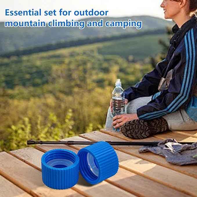 2 Pcs Water Filter Coupling Kit, Filter Cleaning Gasket With Seal, Compatible with 28mm External Threaded Water Filters and Plastic Bottles for Hiking Camping