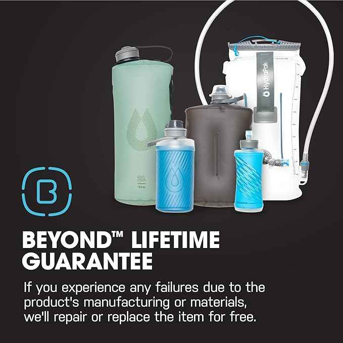 HydraPak Stow Collapsible Water Bottle – 350ml, 500ml, 1L – Ultralight, Leak-Proof, BPA-Free, Filter Compatible Travel & Hiking Flask
