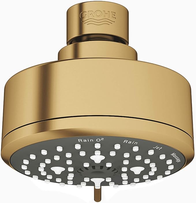GROHE Tempesta Cosmopolitan 100 4 Spray Shower Head, Brushed Cool Sunrise
