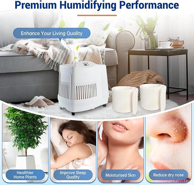 MAF1 Humidifier Wicking Filter Compatible with Air-Care, Emerson, Essick, MoistAir Filters MA0950 MA1200 MA1201, Ken More 14906, 14410, 14411 Humidifiers (4) - AquaVibe