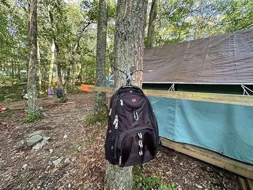 Tree Hugger Leave No Trace Camp Hook - Ultralight Gear Hanger for Hiking, Backpacking, Bushcraft - 100lb Capacity Pack Hook with Paracord - Outdoor Camping Accessories for Osprey, Gregory Backpacks