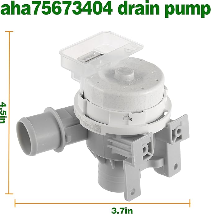 Upgraded AHA75673404 AHA75673402 Washer Drain Pump Assembly for LG Washing Machine Drain Pump Replace AP6978814 PS12748410 WT7405CW WT7250CW WT7405CW 2 Year Guarantee